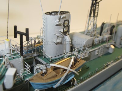 Lot 315 - A 1:192 WATERLINE MODEL FOR THE TYPE 14 'BLACKWOOD' CLASS FRIGATE HMS GRAFTON (F51), AS FITTED IN 1960