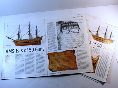 Lot 107 - A FINE 1:64 SCALE MODEL OF THE 50-GUN SHIP H.M.S. ISIS, 1774