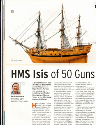 Lot 107 - A FINE 1:64 SCALE MODEL OF THE 50-GUN SHIP H.M.S. ISIS, 1774