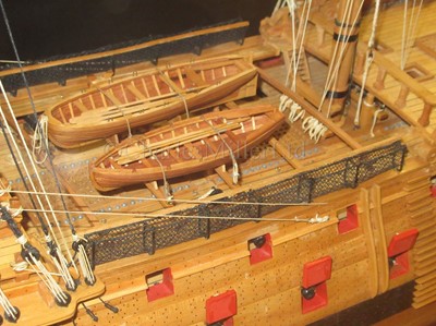 Lot 107 - A FINE 1:64 SCALE MODEL OF THE 50-GUN SHIP H.M.S. ISIS, 1774