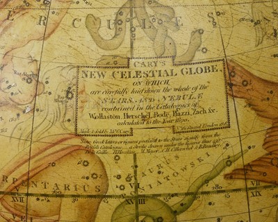 Lot 295 - A FINE AND HIGHLY ORIGINAL PAIR OF 15IN. LIBRARY GLOBES BY J. & W. CARY, LONDON, 1819 & 1820