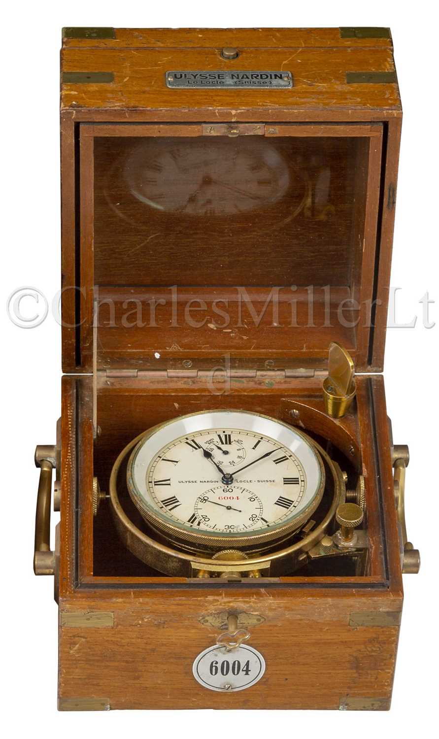 Lot 347 - A TWO-DAY MARINE CHRONOMETER BY ULYSSE NARDIN, CIRCA 1945