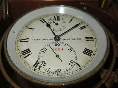 Lot 347 - A TWO-DAY MARINE CHRONOMETER BY ULYSSE NARDIN, CIRCA 1945