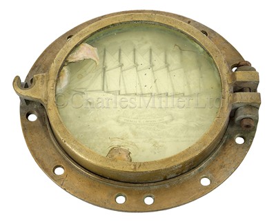 Lot 67 - A BRASS PORTHOLE RECOVERED FROM THE WRECK OF THE S.V. THOMAS W. LAWSON SUNK OFF JACKY’S ROCK, SCILLY ISLES, 1907
