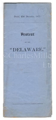 Lot 68 - A COLLECTION OF EPHEMERA PERTAINING TO THE LOSS OF THE S.S. DELAWARE OFF THE SCILLY ISLES, 1871