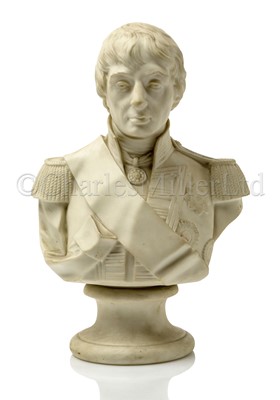 Lot 206 - A 19TH CENTURY PARIANWARE BUST OF ADMIRAL LORD NELSON