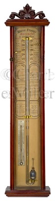 Lot 390 - AN 'ADMIRAL FITZROY PATTERN' BAROMETER, CIRCA 1860