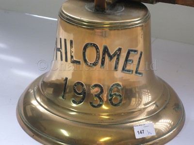 Lot 147 - THE SHIP’S BELL FROM THE CARGO SHIP S.S. PHILOMEL, 1936