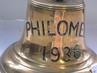 Lot 147 - THE SHIP’S BELL FROM THE CARGO SHIP S.S. PHILOMEL, 1936