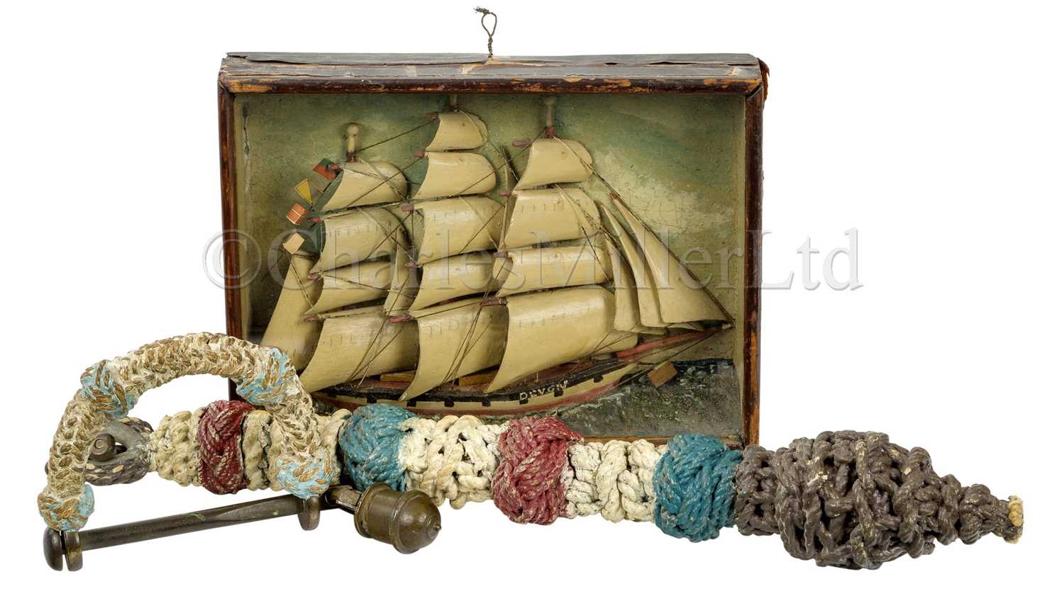 Lot 5 - Ø A GROUP OF 19TH CENTURY SAILORWORK COLLECTABLES