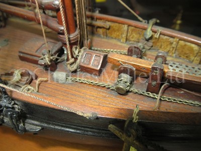 Lot 26 - A 19TH CENTURY MODEL FOR A GAFF-RIGGED PILOT CUTTER OF CIRCA 1820