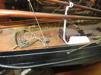 Lot 26 - A 19TH CENTURY MODEL FOR A GAFF-RIGGED PILOT CUTTER OF CIRCA 1820