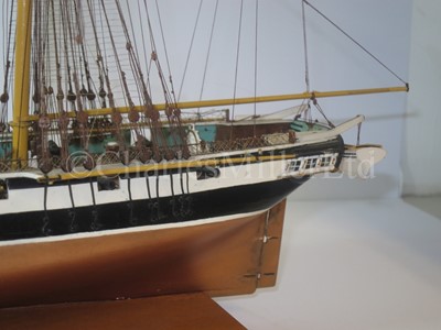 Lot 235 - A ⅛IN. SCALE STATIC DISPLAY MODEL OF THE 12-GUN BRIG OF WAR H.M.S. NAUTILUS OF CIRCA 1840