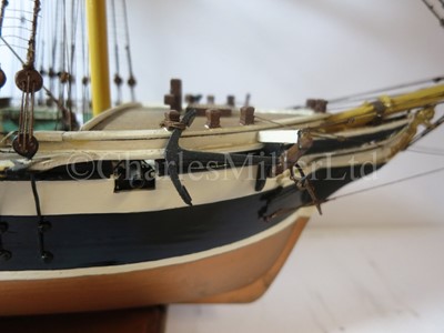 Lot 235 - A ⅛IN. SCALE STATIC DISPLAY MODEL OF THE 12-GUN BRIG OF WAR H.M.S. NAUTILUS OF CIRCA 1840