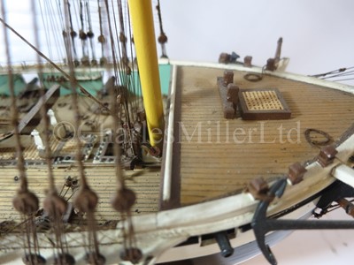 Lot 235 - A ⅛IN. SCALE STATIC DISPLAY MODEL OF THE 12-GUN BRIG OF WAR H.M.S. NAUTILUS OF CIRCA 1840