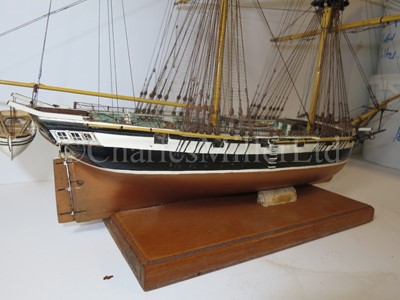 Lot 235 - A ⅛IN. SCALE STATIC DISPLAY MODEL OF THE 12-GUN BRIG OF WAR H.M.S. NAUTILUS OF CIRCA 1840