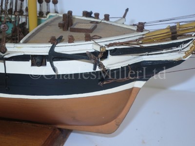 Lot 235 - A ⅛IN. SCALE STATIC DISPLAY MODEL OF THE 12-GUN BRIG OF WAR H.M.S. NAUTILUS OF CIRCA 1840