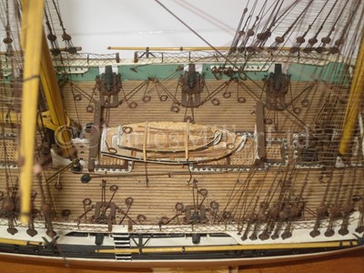 Lot 235 - A ⅛IN. SCALE STATIC DISPLAY MODEL OF THE 12-GUN BRIG OF WAR H.M.S. NAUTILUS OF CIRCA 1840