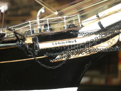 Lot 11 - A DETAILED STATIC DISPLAY MODEL OF THE CLIPPER SHIP CORIOLANUS