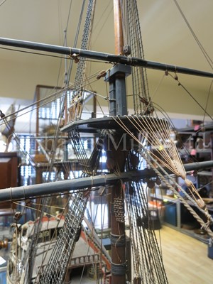 Lot 170 - A 1:48 SCALE ADMIRALTY BOARD STYLE MODEL OF THE 100 GUN FIRST-RATE SHIP OF THE LINE ROYAL WILLIAM AS REBUILT TO THE 1719 ESTABLISHMENT, THOUGHT TO BE 19TH CENTURY