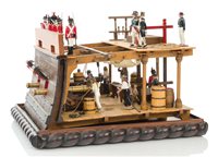 Lot 96 - A CROSS-SECTION DIORAMA OF A H.M.S. VICTORY'S...