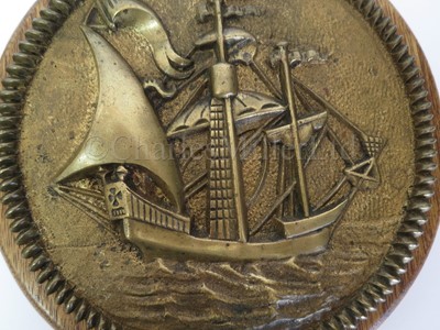 Lot 282 - AN UNOFFICIAL SAILORWORK SHIP'S BADGE FOR THE CRUISER H.M.S. DEVONSHIRE, 1904