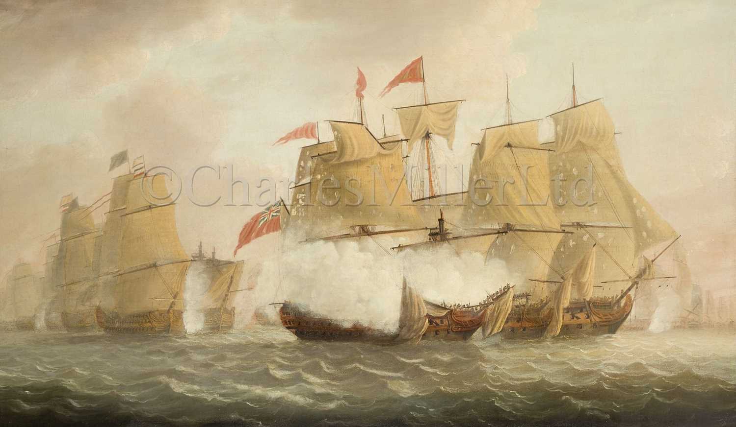 181 - A set of three pictures commissioned by John Jervis (1735-1823), later Earl St. Vincent, to commemorate his victory at the Battle of Cape St. Vincent, 14th February, 1797