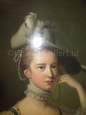 Lot 182 - THOMAS HUDSON (BRITISH, 1701-1779) ; Portrait of Catherine [‘Kitty’] Jervis, circa 1755