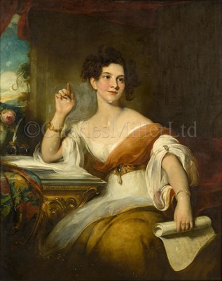 Lot 183 - JAMES GODSELL MIDDLETON (BRITISH, 1826-1872) : Portrait of Mary Anne Jervis (1812-1893)
