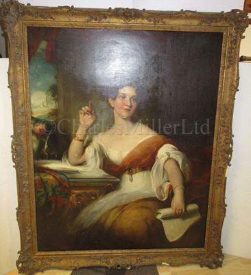 Lot 183 - JAMES GODSELL MIDDLETON (BRITISH, 1826-1872) : Portrait of Mary Anne Jervis (1812-1893)