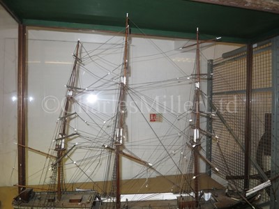 Lot 16 - AN IMPRESSIVE 19TH-CENTURY DOCKYARD-TYPE MODEL FOR A THREE-MASTER IDENTIFIED AS THE 'NEGRISUOLA', 1873