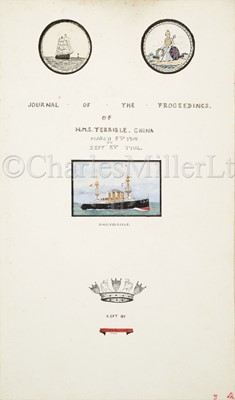 Lot 258 - SHIP'S LOG FOR H.M.S. JUPITER AND H.M.S. TERRIBLE; together with two other logs (a lot)