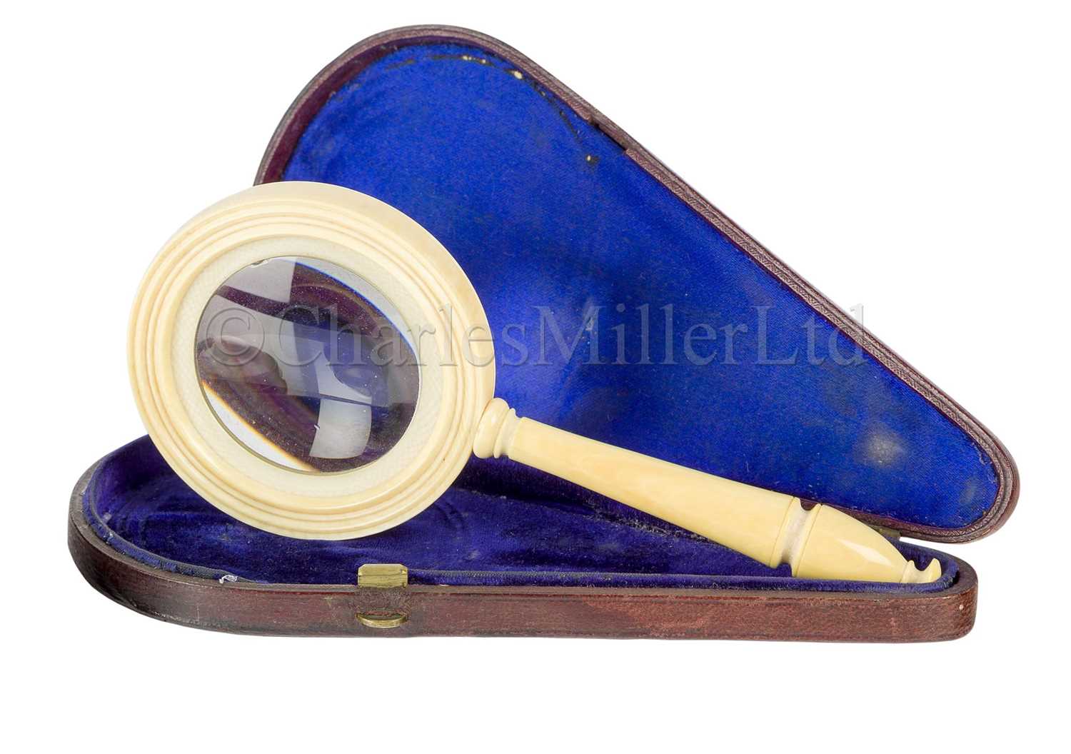 Lot 366 - Ø AN IVORY MAGNIFYING GLASS, CIRCA 1850