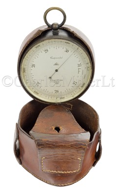 Lot 376 - A POCKET SURVEY BAROMETER BY E.R. WATTS AND SONS, LONDON, CIRCA 1920