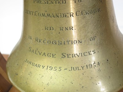 Lot 132 - A BELL COMMEMORATING THE S.S. EMPRESS OF CANADA, CIRCA 1954