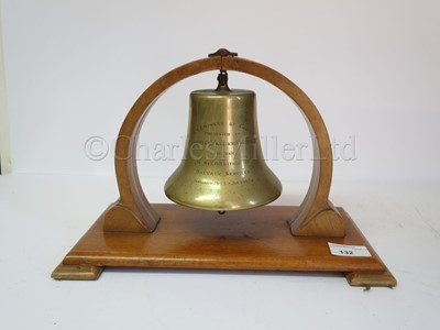 Lot 132 - A BELL COMMEMORATING THE S.S. EMPRESS OF CANADA, CIRCA 1954