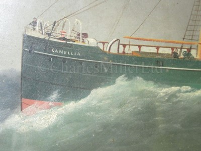 Lot 129 - FOLLOWER OF ANTONIO JACOBSEN, CIRCA 1878 : S.S. ‘Camellia’ in a swell