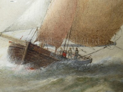 Lot 22 - GEORGE STANFIELD WALTERS (BRITISH, 1838-1924) : A fishing boat returning to port