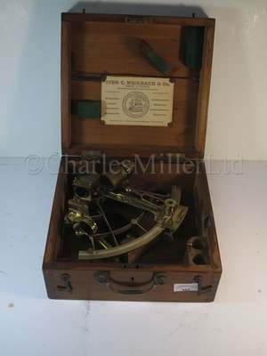 Lot 357 - A 6½IN. RADIUS VERNIER SEXTANT BY CRICHTON, LONDON, CIRCA 1920