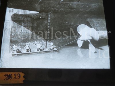 Lot 157 - A COLLECTION OF R.M.S. OLYMPIC MAGIC LANTERN SLIDES, CIRCA 1911