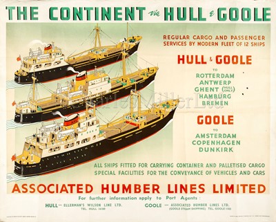 Lot 166 - AN ADVERTISING POSTER FOR ASSOCIATED HUMBER LINES LTD, CIRCA 1960