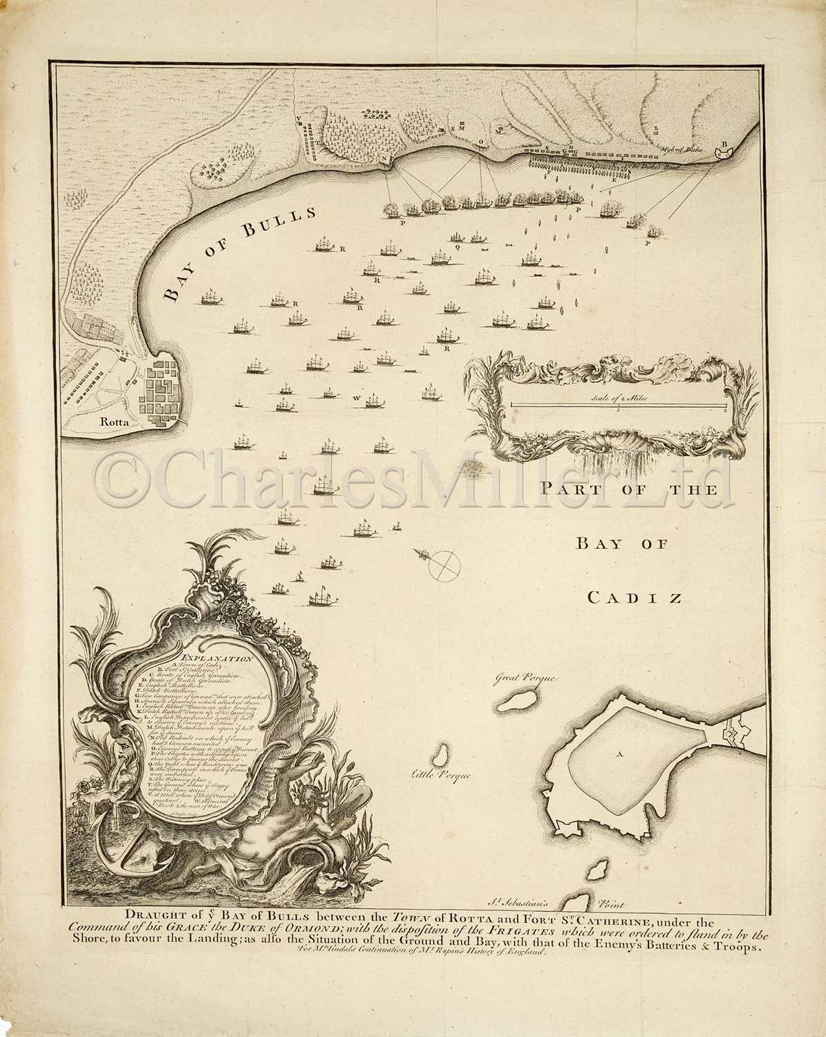 Lot 178 - A CHART  OF ‘THE SIEGE OF CADIZ’, CIRCA 1750