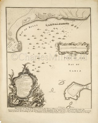 Lot 178 - A CHART  OF ‘THE SIEGE OF CADIZ’, CIRCA 1750