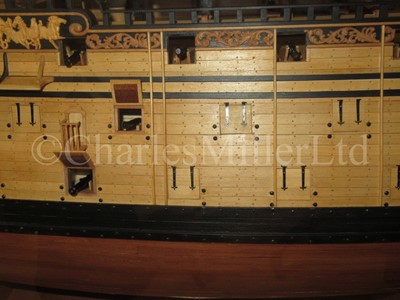 Lot 175 - A FINE 1:48 SCALE ADMIRALTY BOARD STYLE MODEL OF THE 100 GUN FIRST-RATE SHIP ROYAL GEORGE [1756]