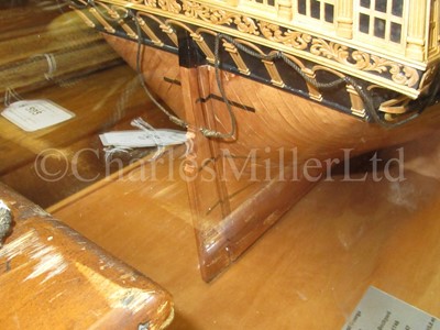 Lot 175 - A FINE 1:48 SCALE ADMIRALTY BOARD STYLE MODEL OF THE 100 GUN FIRST-RATE SHIP ROYAL GEORGE [1756]