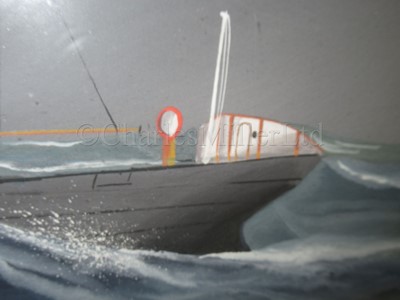 Lot 143 - NEAPOLITAN SCHOOL (LATE 19TH CENTURY) : Study of the sail steamer S.S. ‘Boilelau’ [BOILEAU]