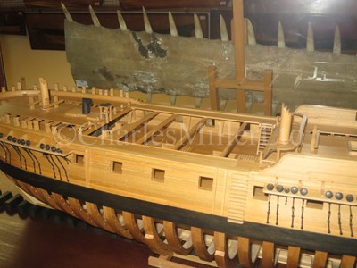 Lot 200 - A FINELY CONSTRUCTED 1:48 SCALE ADMIRALTY BOARD-STYLE MODEL FOR A 38-GUN ARTOIS CLASS FRIGATE OF CIRCA 1793