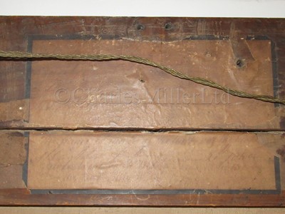 Lot 215 - AN EARLY 19TH-CENTURY MONUMENTAL OAK LEAF FRAME MADE FROM VICTORY TIMBER