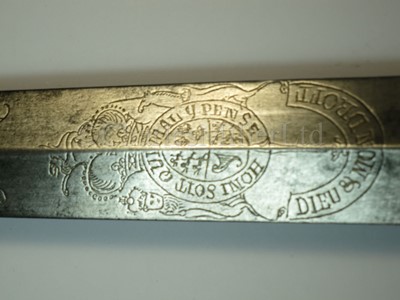 Lot 227 - Ø A LATE 18TH CENTURY NAVAL DIRK BY GOLDNEY,  LONDON