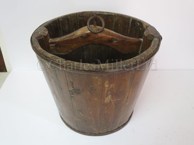Lot 217 - A COOPERED WOODEN WATER BUCKET FROM H.M.S. VICTORY, EARLY 19TH CENTURY